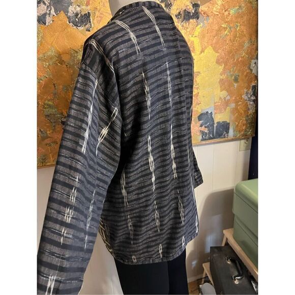 Vintage Veranda Wear Boho Hand Woven Art to wear 100 % Cotton Guatemalan Jacket - Picture 5 of 8